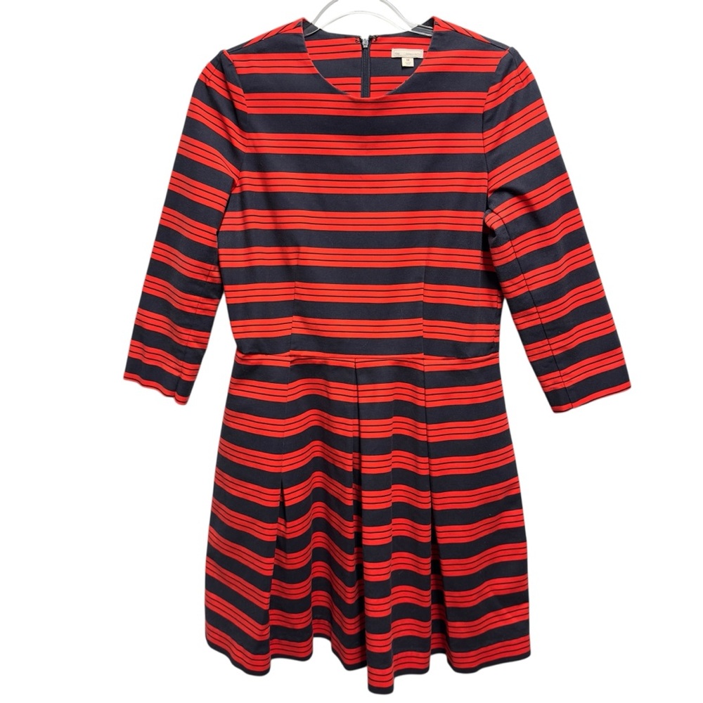 Structured Cotton Knit Pinstripe Seersucker Oxford Poplin Preppy Dress